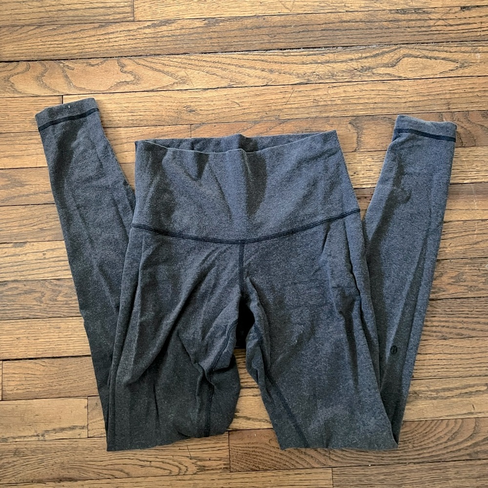 Grey Lululemon full length leggings size 8